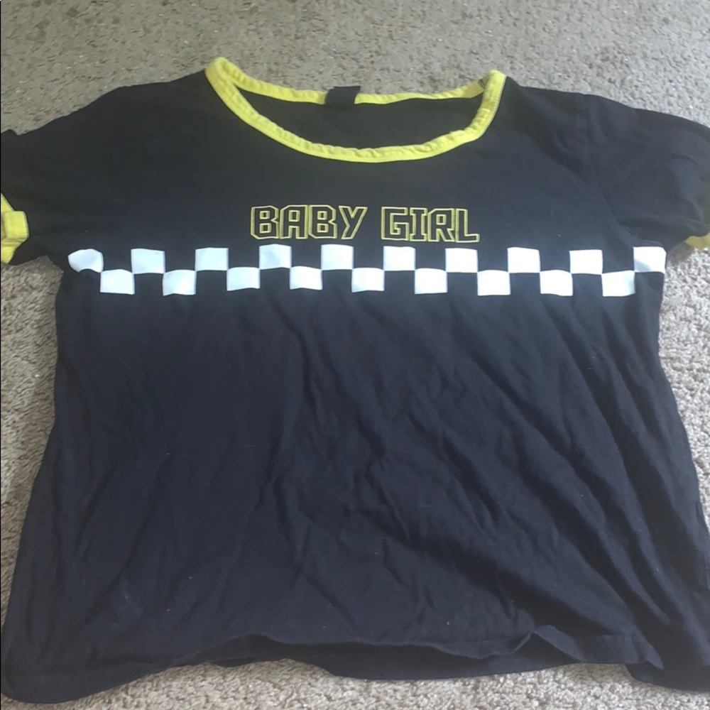 Baby girl checkered tee